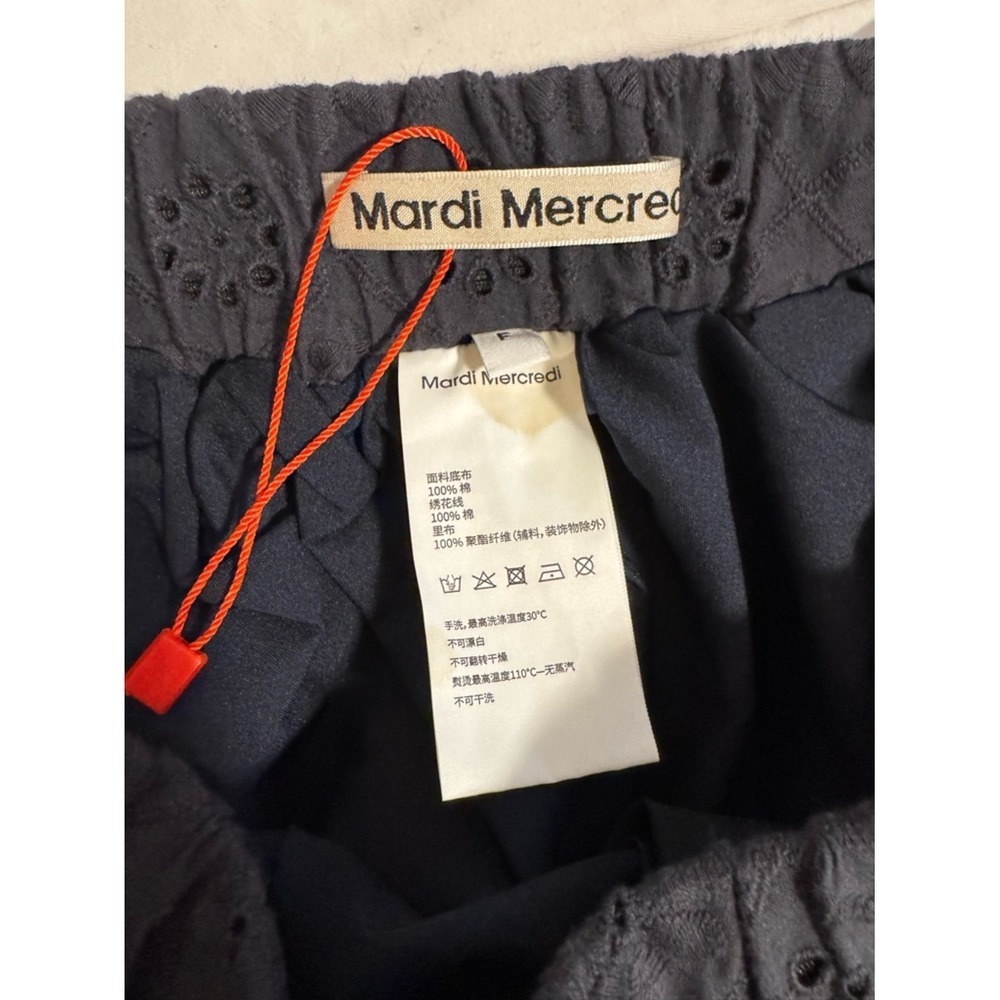 MARDI MERCREDI Balloon Skirt Navy Eyelet XS/S - Picture 8 of 8